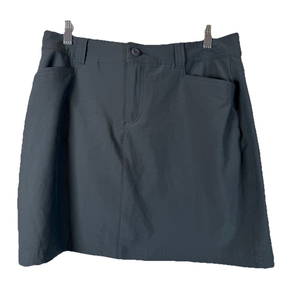Eddie Bauer UPF50+ Gray Hiking Skort Outdoor Golf Skirt Sz.8 water repellent